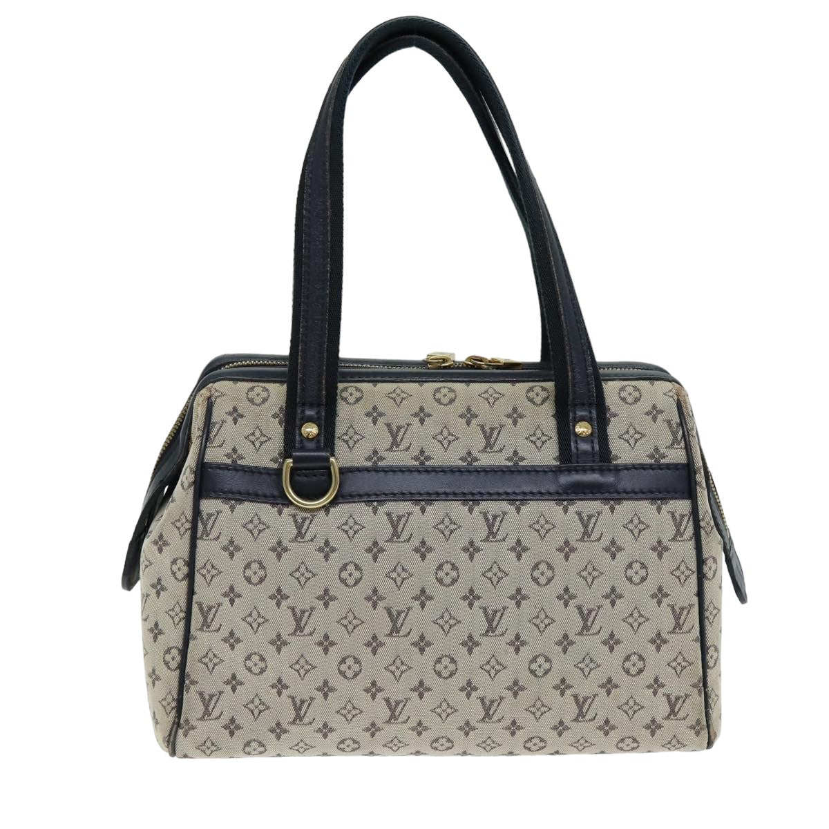 LOUIS VUITTON Monogram Mini Josephine PM Hand Bag Blue M92049 LV Auth th5118