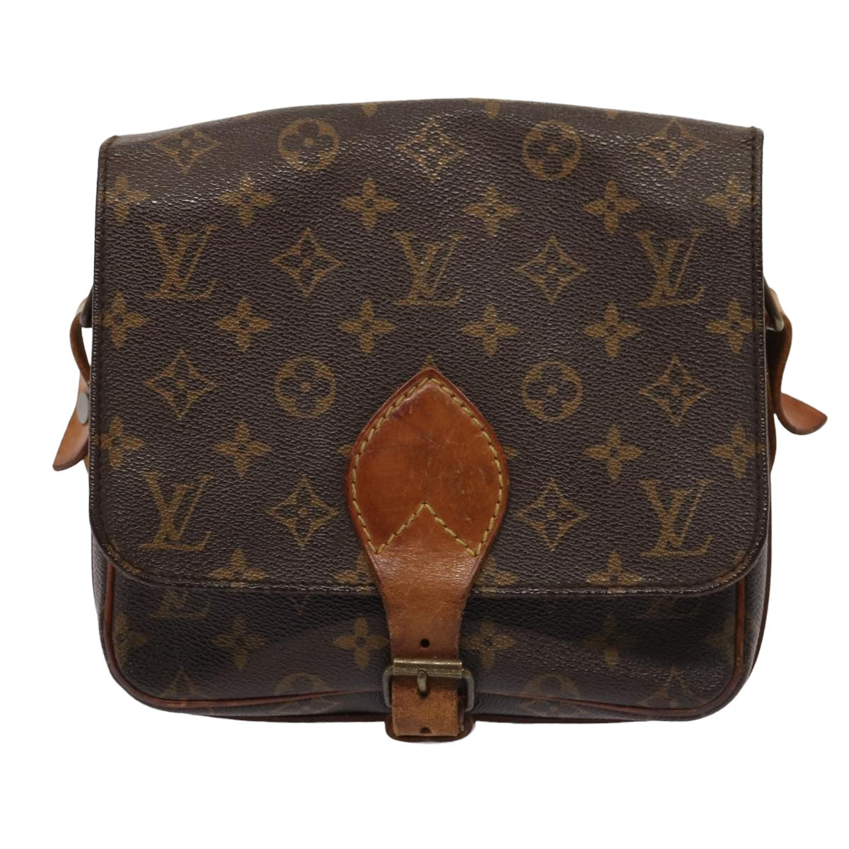 LOUIS VUITTON Monogram Cartouchiere MM Shoulder Bag M51253 LV Auth th5125