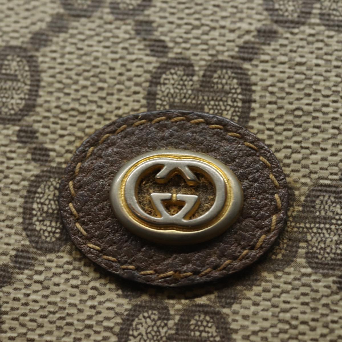 GUCCI GG Supreme Clutch Bag PVC Leather Beige 97 01 037 Auth th5136