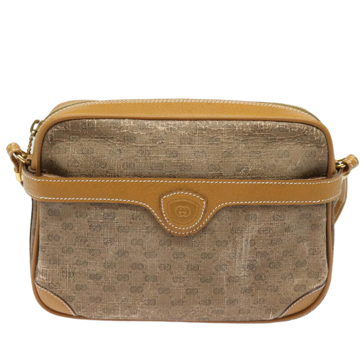 GUCCI GG Canvas Shoulder Bag Beige 007 904 0423 Auth th5148