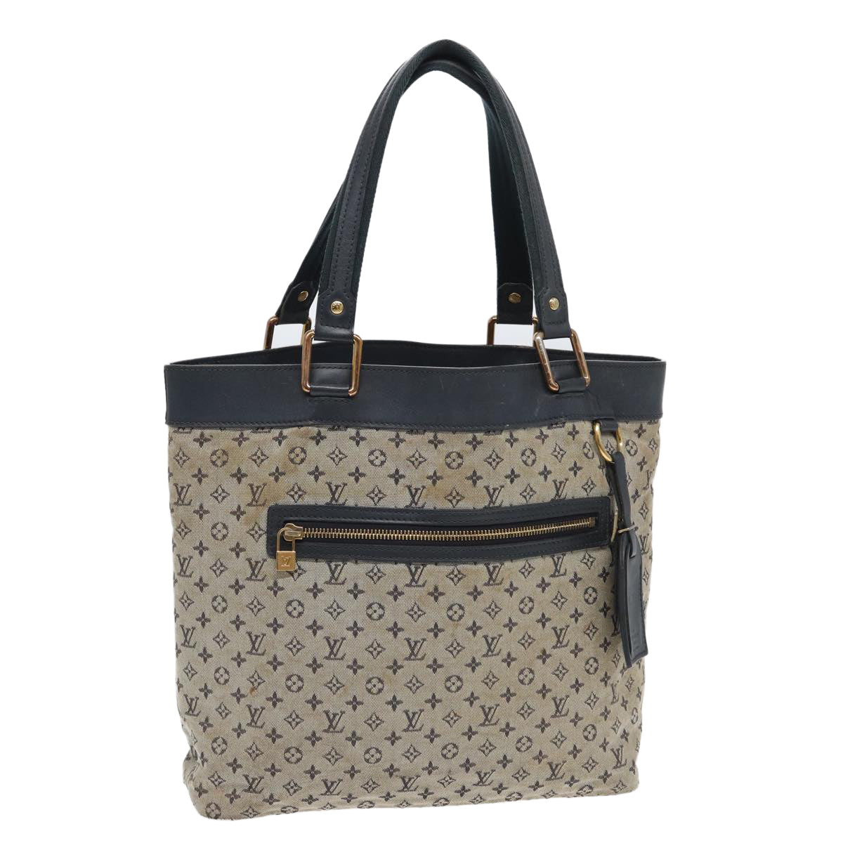 LOUIS VUITTON Monogram Mini Lucille GM Tote Bag Blue M92675 LV Auth th5151