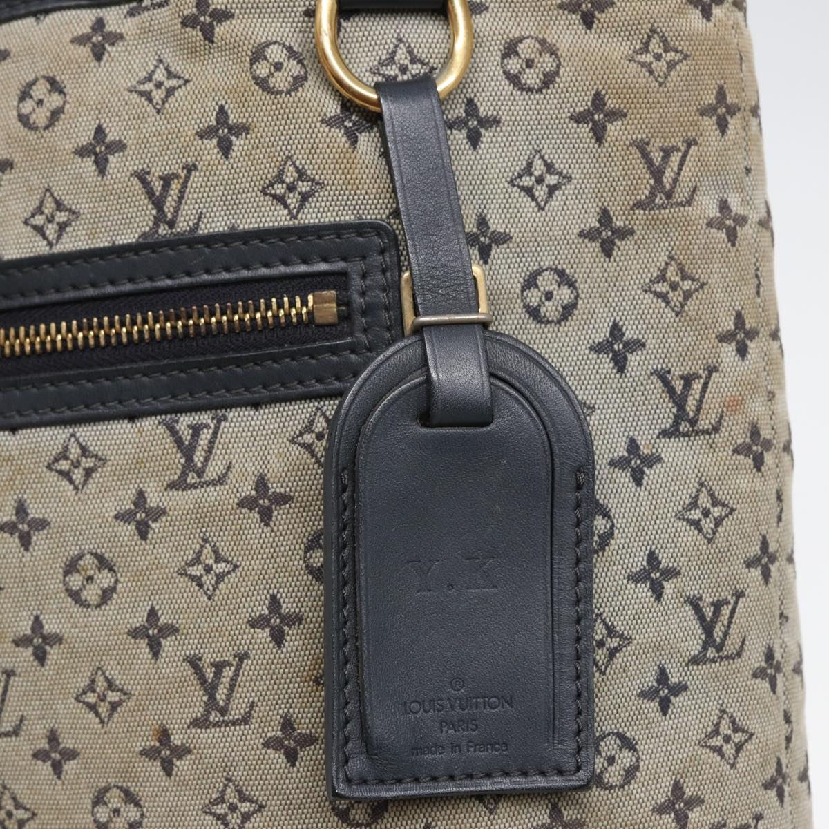 LOUIS VUITTON Monogram Mini Lucille GM Tote Bag Blue M92675 LV Auth th5151