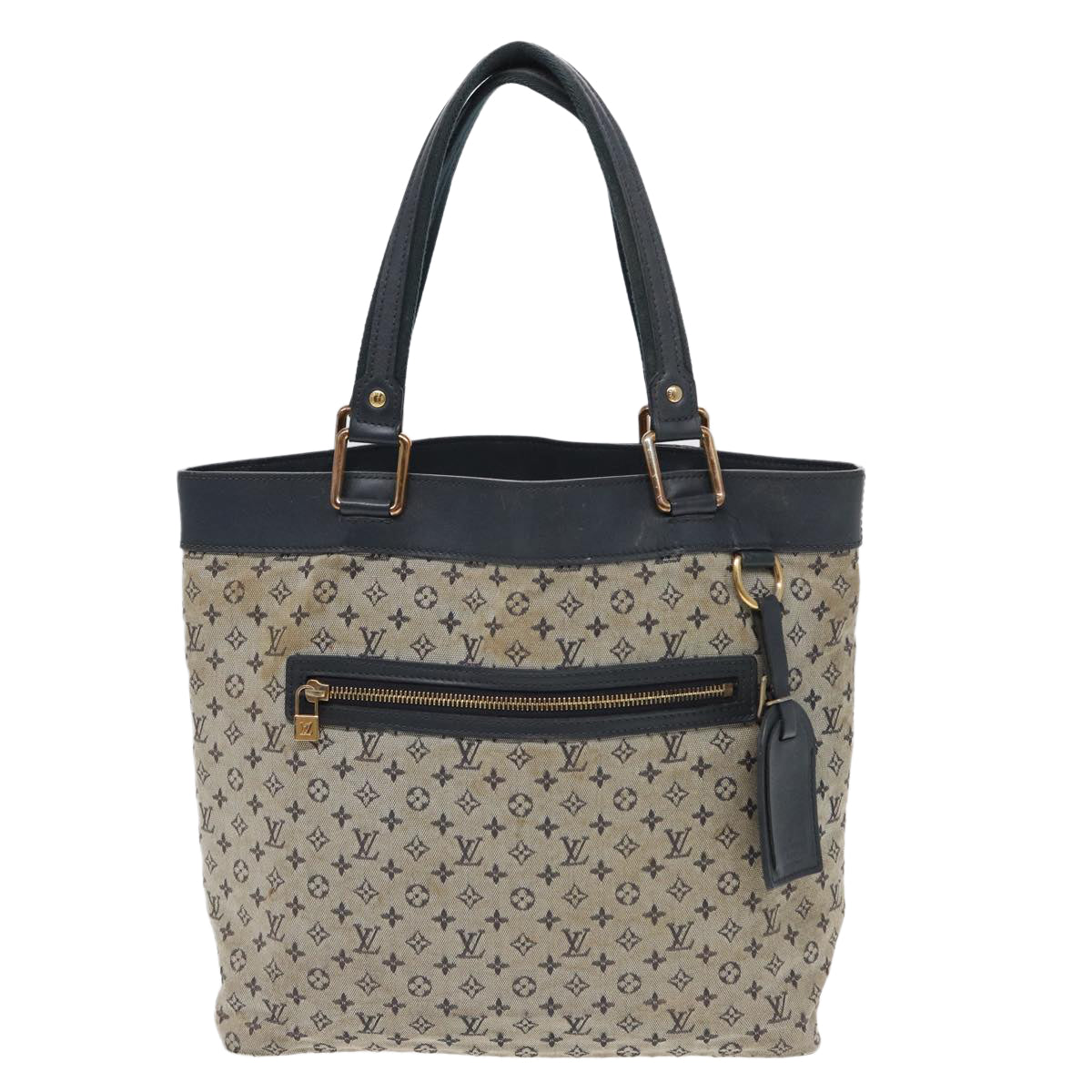 LOUIS VUITTON Monogram Mini Lucille GM Tote Bag Blue M92675 LV Auth th5151