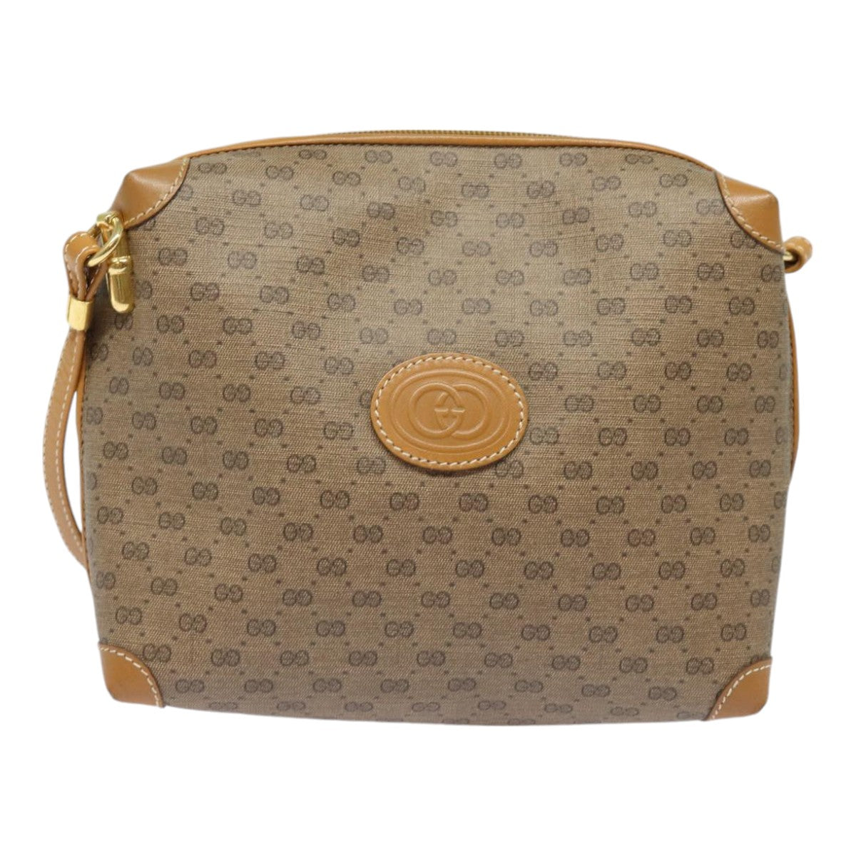 GUCCI Micro GG Supreme Shoulder Bag PVC Leather Beige 007 104 4916 Auth th5164