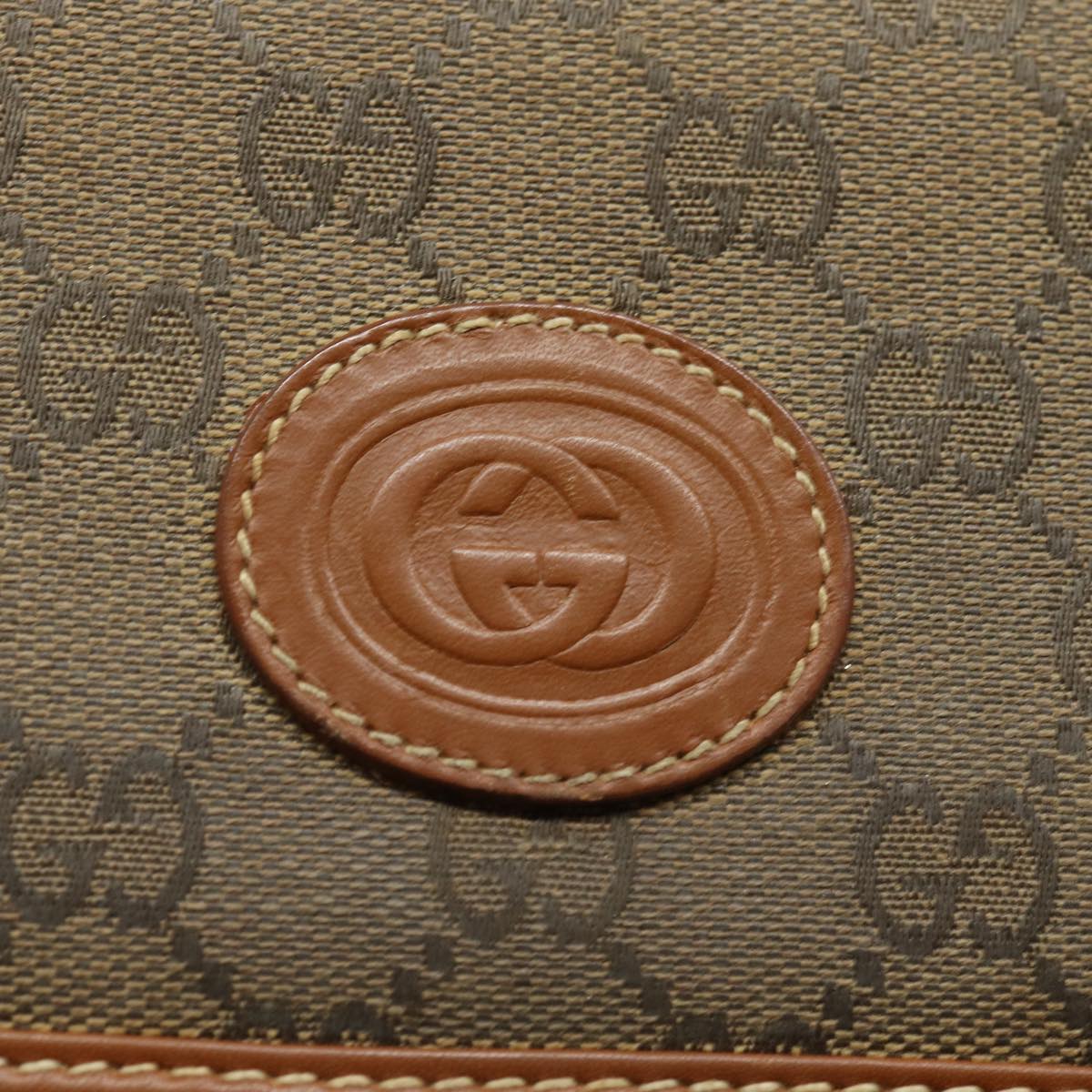 GUCCI GG Canvas Shoulder Bag Brown 004 101 0222 Auth th5165