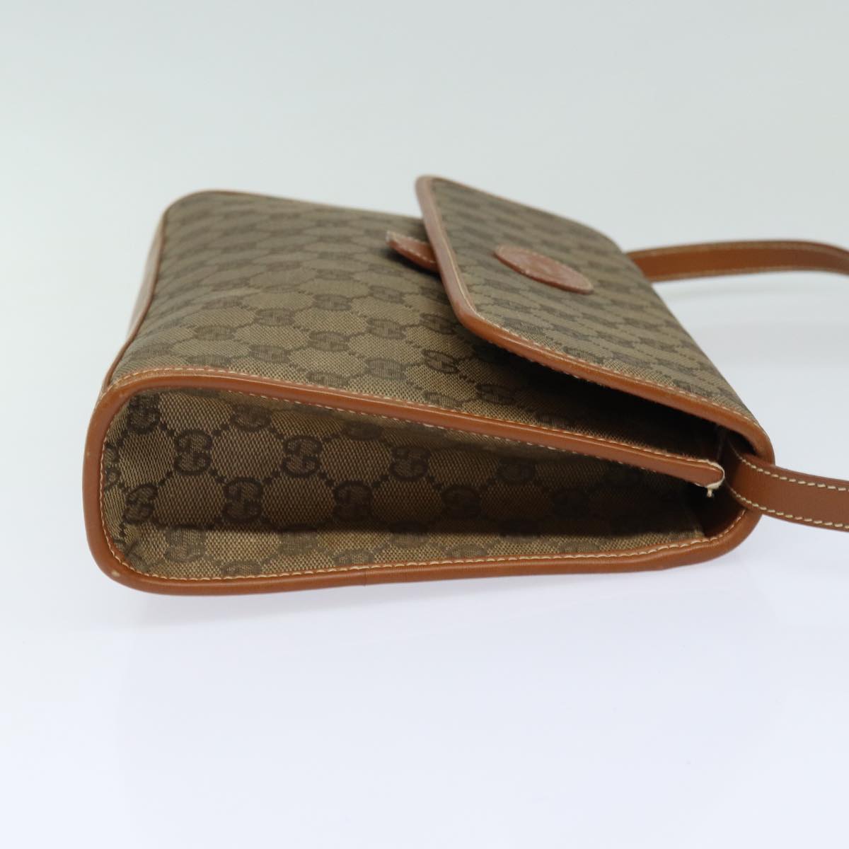 GUCCI GG Canvas Shoulder Bag Brown 004 101 0222 Auth th5165