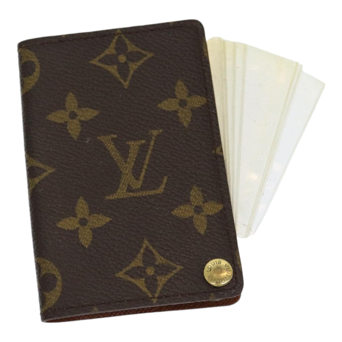 LOUIS VUITTON Monogram Porte Cartes Credit Pression Case M60937 LV Auth th5181