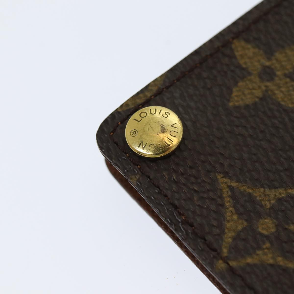 LOUIS VUITTON Monogram Porte Cartes Credit Pression Case M60937 LV Auth th5181