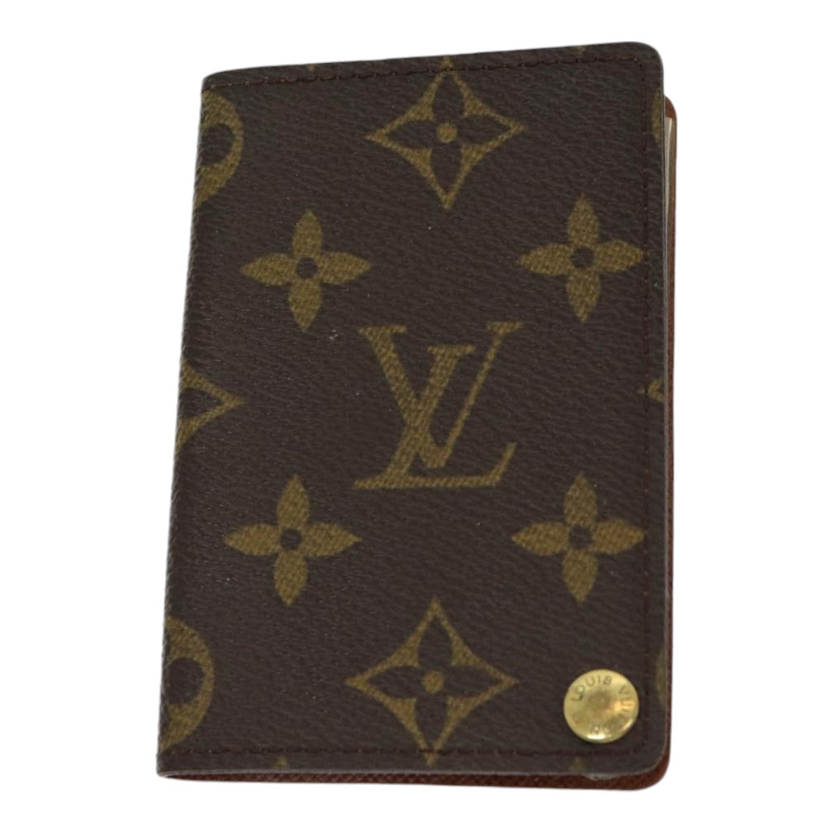 LOUIS VUITTON Monogram Porte Cartes Credit Pression Case M60937 LV Auth th5181