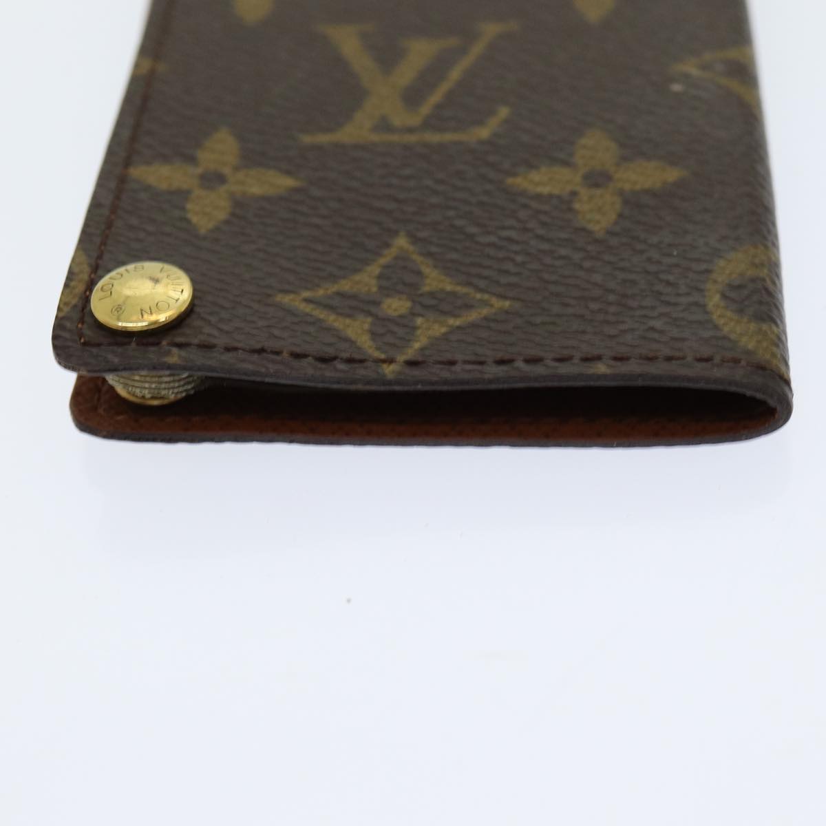 LOUIS VUITTON Monogram Porte Cartes Credit Pression Case M60937 LV Auth th5181