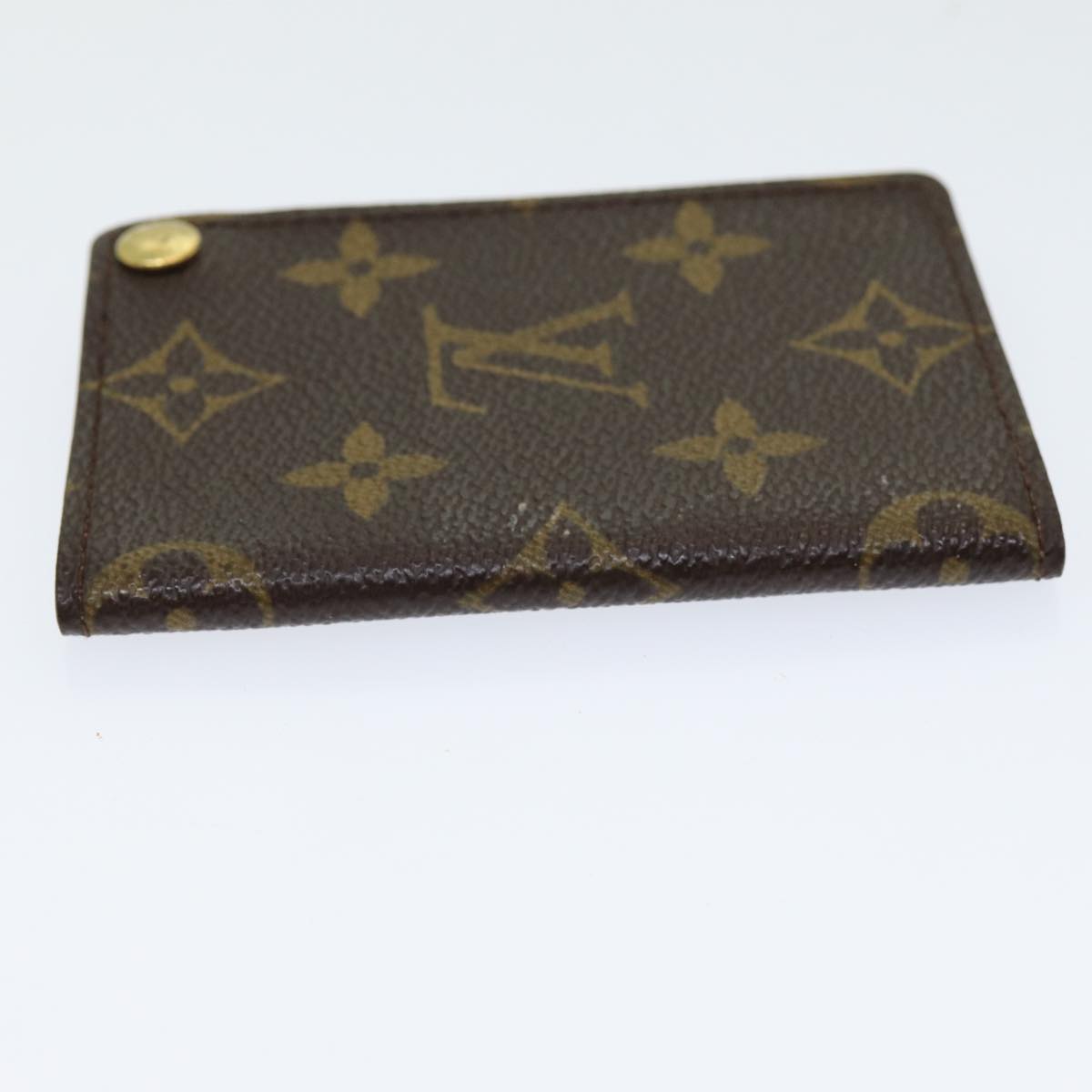 LOUIS VUITTON Monogram Porte Cartes Credit Pression Case M60937 LV Auth th5181