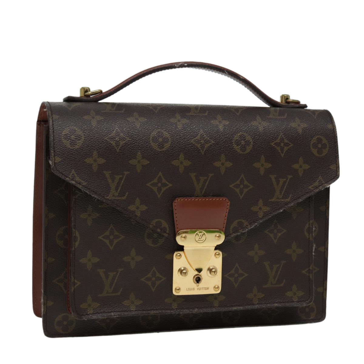 LOUIS VUITTON Monogram Monceau 28 Hand Bag 2way M51185 LV Auth th5187