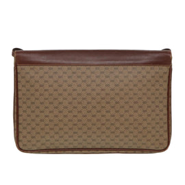 GUCCI Micro GG Supreme Shoulder Bag PVC Brown Beige 004 112 0158 Auth th5194 - 0