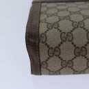 GUCCI GG Supreme Web Sherry Line Clutch Bag PVC Beige Red 84 01 001 Auth th5211-16