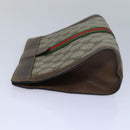 GUCCI GG Supreme Web Sherry Line Clutch Bag PVC Beige Red 84 01 001 Auth th5211-3