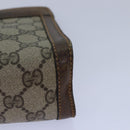 GUCCI GG Supreme Web Sherry Line Clutch Bag PVC Beige Red 84 01 001 Auth th5211-15