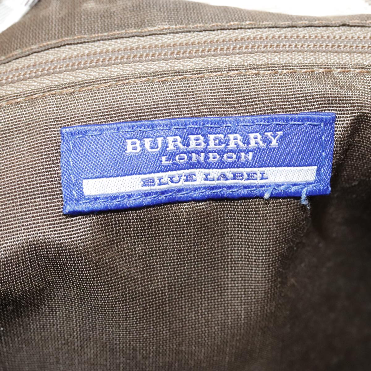 BURBERRY Blue Label Shoulder Bag Canvas Beige Auth th5301