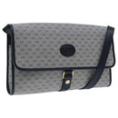 GUCCI Micro GG Supreme Shoulder Bag Navy Gold 001 115 2681 Auth th5318-1