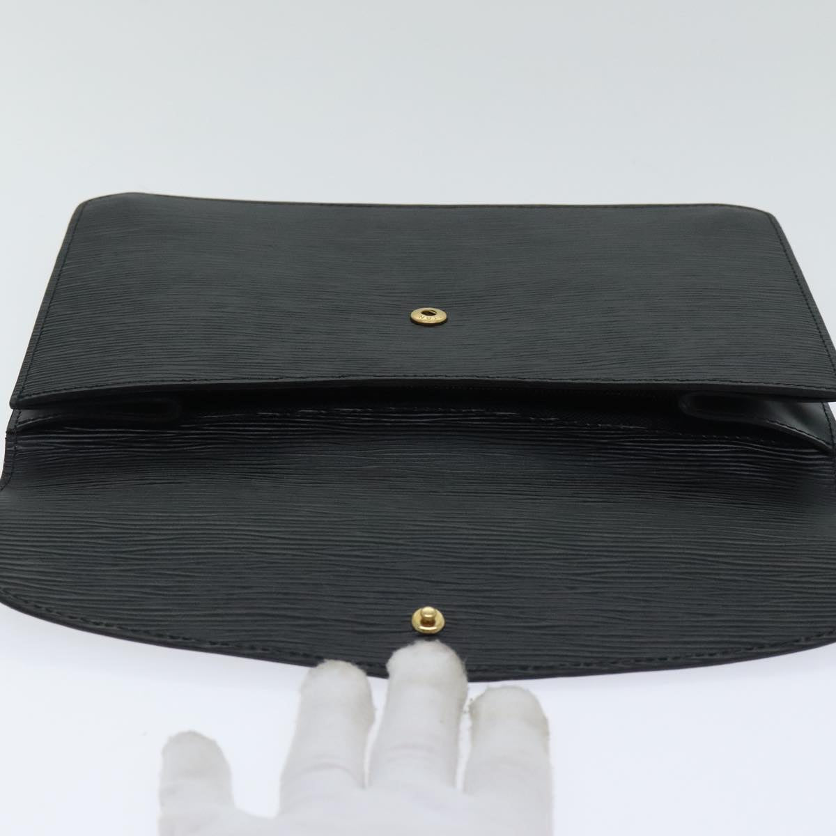 LOUIS VUITTON Epi Montaigne 27 Clutch Bag Black M52652 LV Auth th5324