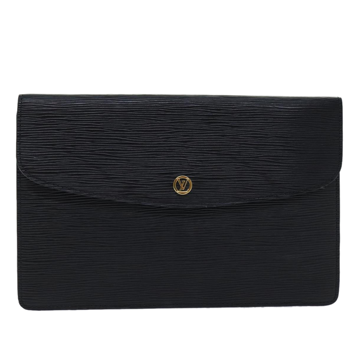 LOUIS VUITTON Epi Montaigne 27 Clutch Bag Black M52652 LV Auth th5324