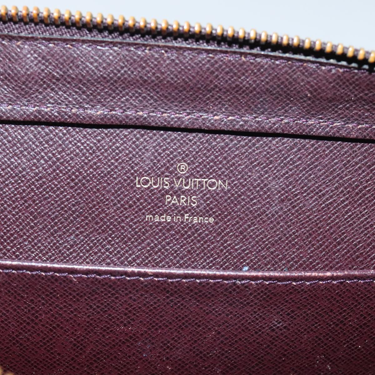 LOUIS VUITTON Taiga Baikal Clutch Bag Acajou M30186 LV Auth th5329