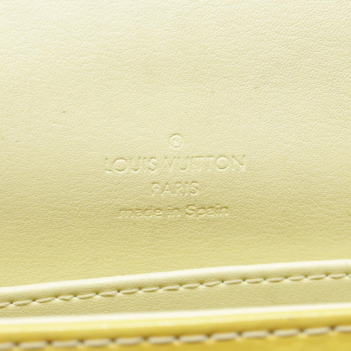 LOUIS VUITTON Monogram Vernis Thompson Street Bag Lime Yellow M91071 Auth th5330