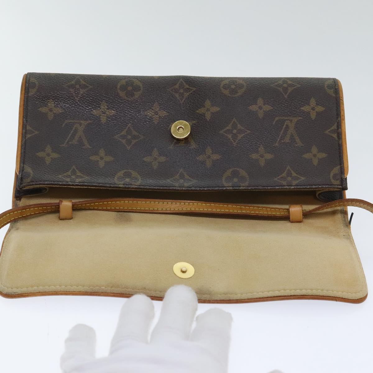 LOUIS VUITTON Monogram Pochette Twin GM Shoulder Bag M51852 LV Auth th5347