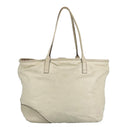 GUCCI Tote Bag Leather Beige Gold 169945 Auth th5379-2