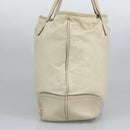 GUCCI Tote Bag Leather Beige Gold 169945 Auth th5379-4