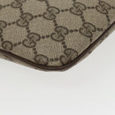 GUCCI GG Supreme Web Sherry Line Shoulder Bag PVC Beige Gold Auth th5386-15