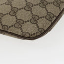 GUCCI GG Supreme Web Sherry Line Shoulder Bag PVC Beige Gold Auth th5386-17