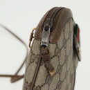 GUCCI GG Supreme Web Sherry Line Shoulder Bag PVC Beige Gold Auth th5386-19