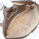 GUCCI GG Supreme Web Sherry Line Shoulder Bag PVC Beige Gold Auth th5386-11