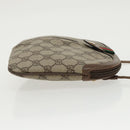 GUCCI GG Supreme Web Sherry Line Shoulder Bag PVC Beige Gold Auth th5386-3