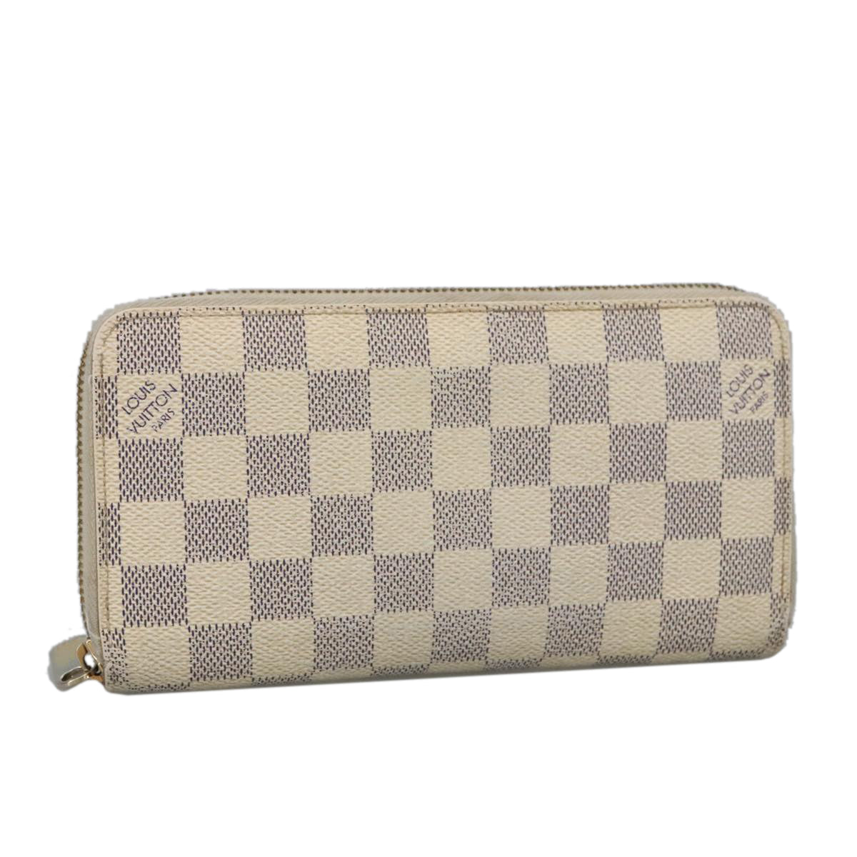 LOUIS VUITTON Damier Azur Zippy Wallet Long Wallet N60019 LV Auth th5424