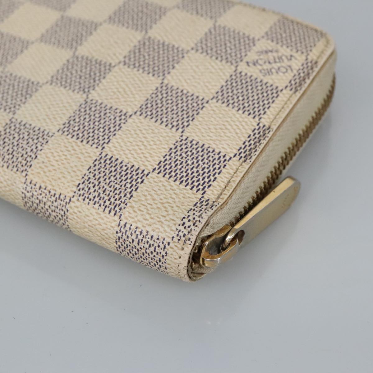 LOUIS VUITTON Damier Azur Zippy Wallet Long Wallet N60019 LV Auth th5424