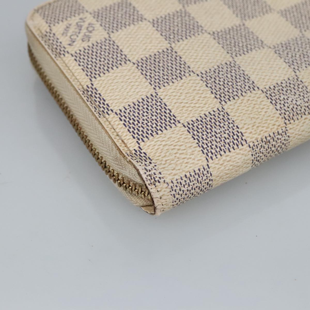 LOUIS VUITTON Damier Azur Zippy Wallet Long Wallet N60019 LV Auth th5424