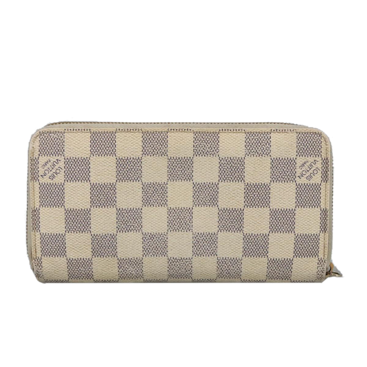 LOUIS VUITTON Damier Azur Zippy Wallet Long Wallet N60019 LV Auth th5424 - 0