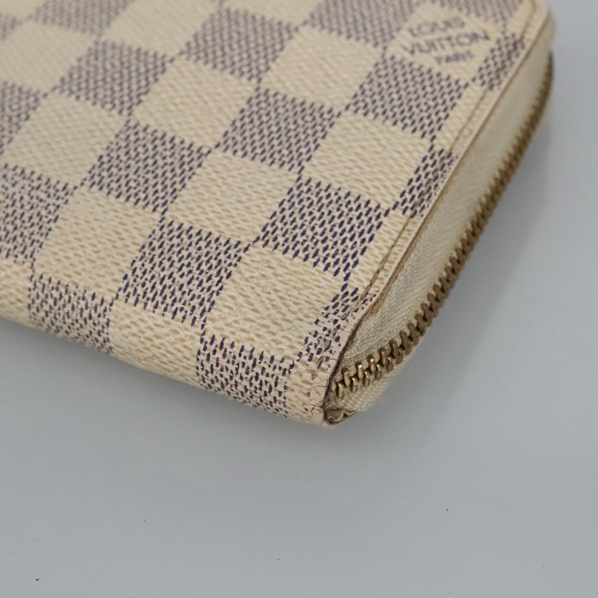 LOUIS VUITTON Damier Azur Zippy Wallet Long Wallet N60019 LV Auth th5424