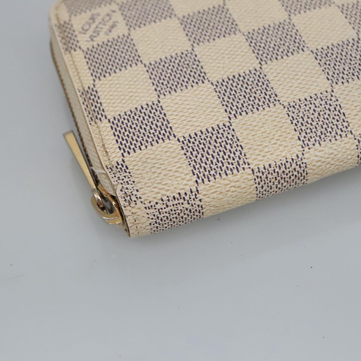 LOUIS VUITTON Damier Azur Zippy Wallet Long Wallet N60019 LV Auth th5424