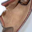 GUCCI GG Plus Supreme web sherry Clutch Bag PVC Leather Beige Auth th5429-10