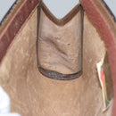 GUCCI GG Plus Supreme web sherry Clutch Bag PVC Leather Beige Auth th5429-16