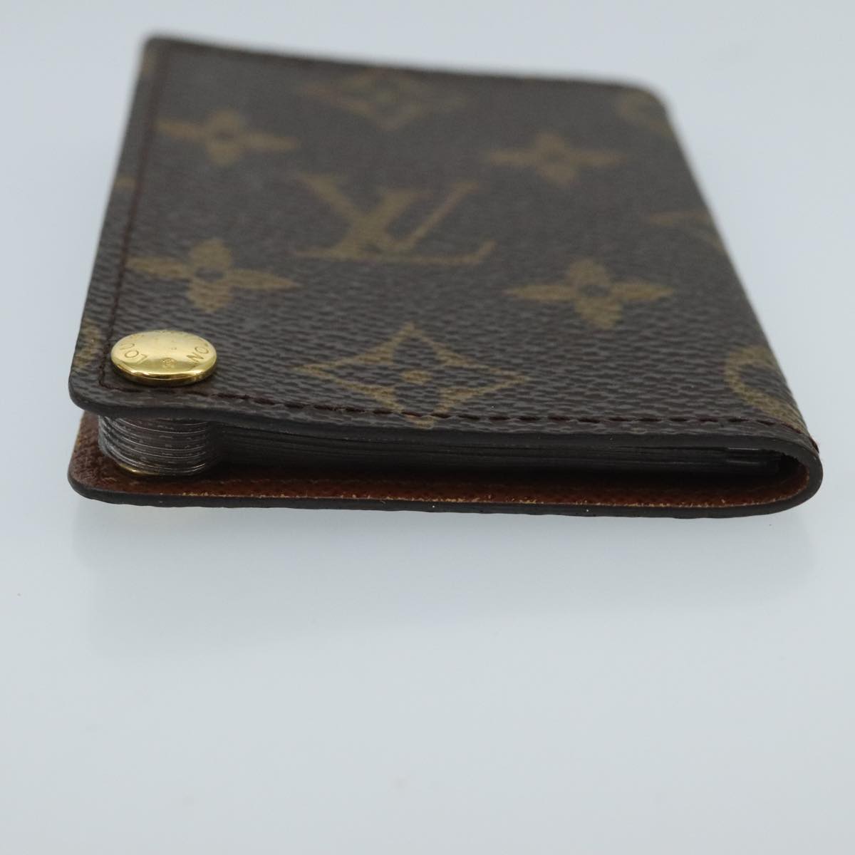 LOUIS VUITTON Monogram Porte Cartes Credit Pression Case M60937 LV Auth th5462