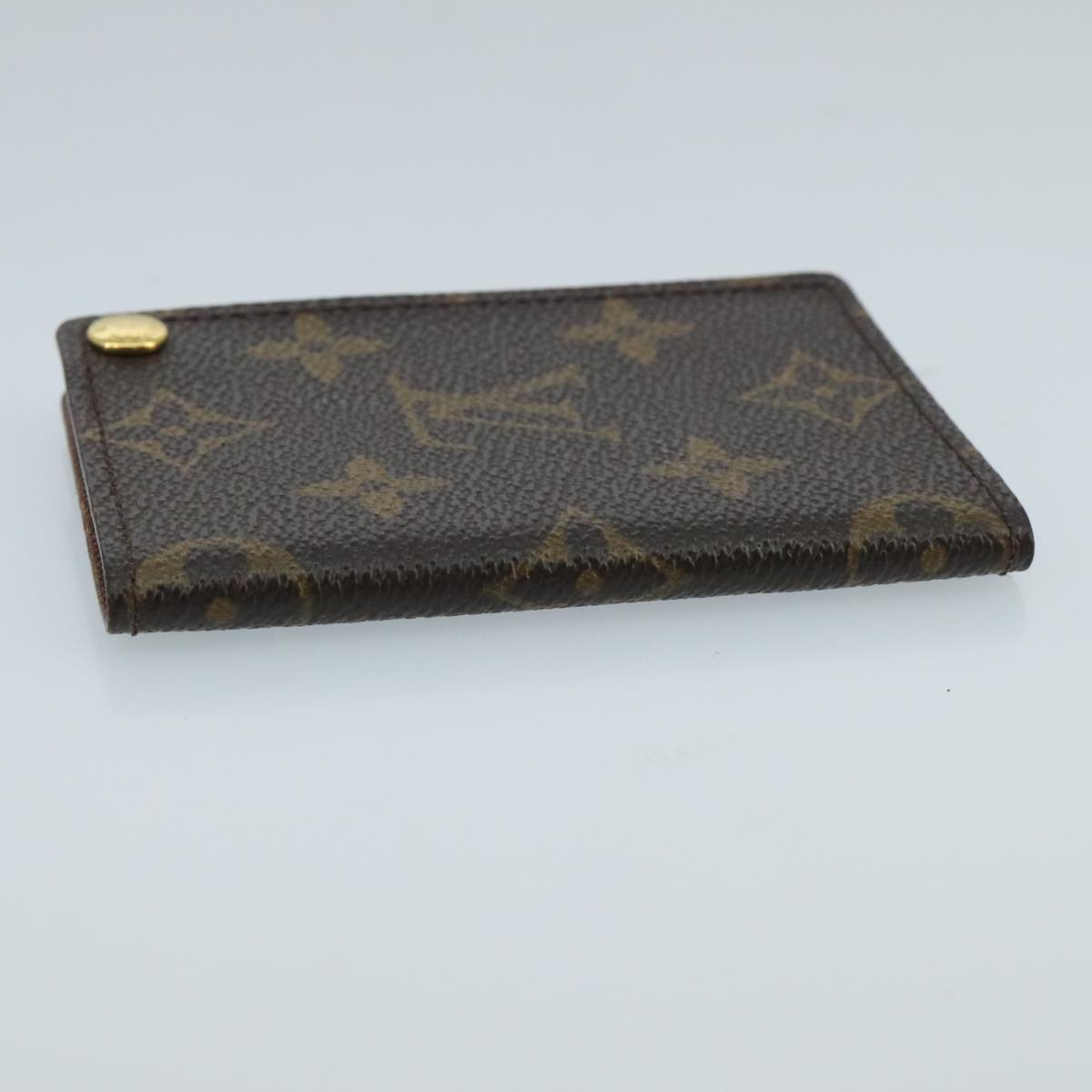 LOUIS VUITTON Monogram Porte Cartes Credit Pression Case M60937 LV Auth th5462