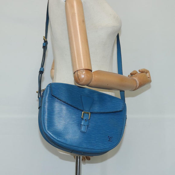 LOUIS VUITTON Epi June Feuille Shoulder Bag Blue M52155 LV Auth th5470