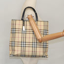 BURBERRY Nova Check Tote Bag PVC Beige Auth th5475-21