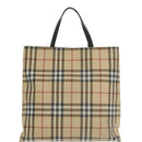 BURBERRY Nova Check Tote Bag PVC Beige Auth th5475-2