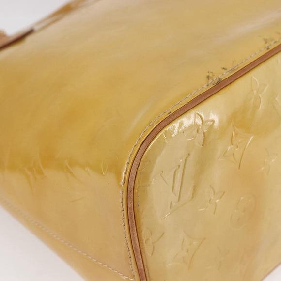 LOUIS VUITTON Monogram Vernis Houston Hand Bag Beige M91004 LV Auth th5476