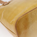 LOUIS VUITTON Monogram Vernis Houston Hand Bag Beige M91004 LV Auth th5476-13