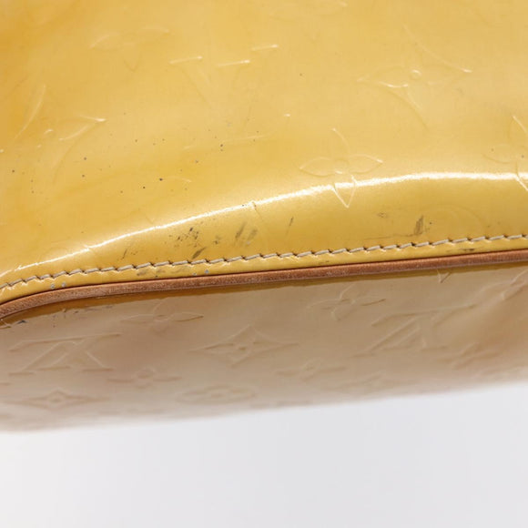 LOUIS VUITTON Monogram Vernis Houston Hand Bag Beige M91004 LV Auth th5476